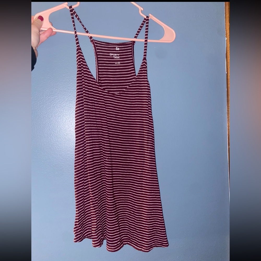 SO Striped Sporty Tank